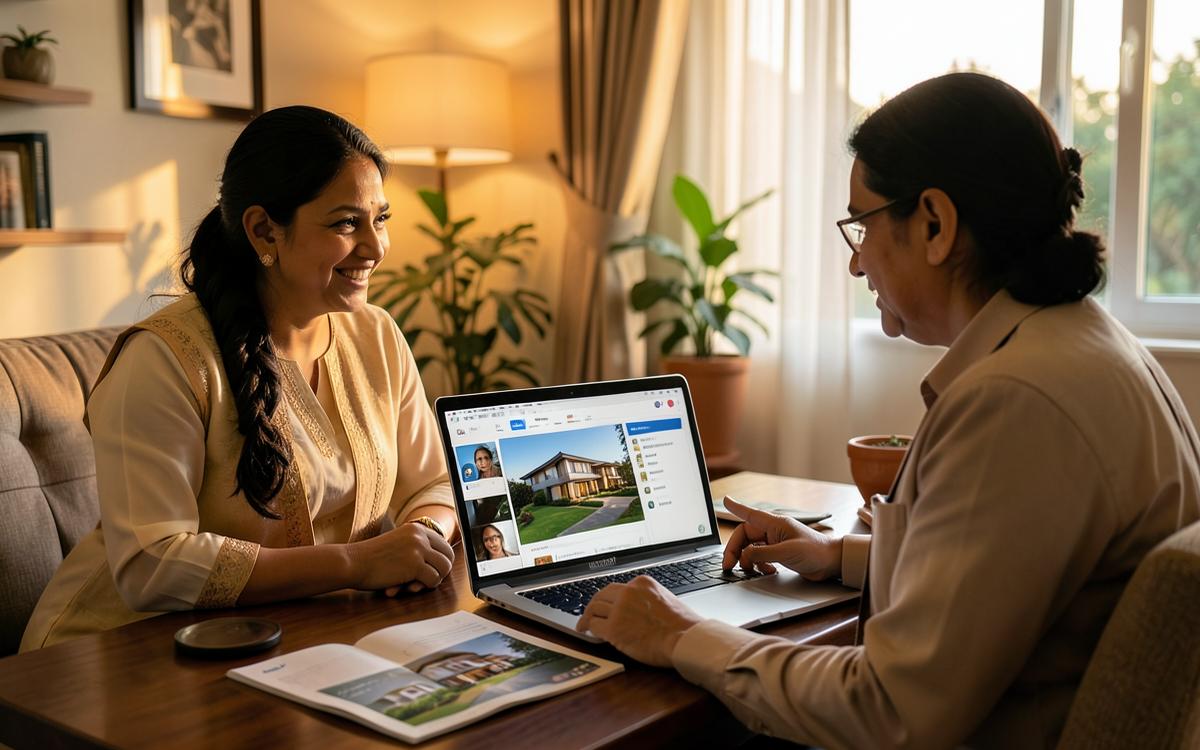 Arvind Real Estate campaign creative: NRI property desk